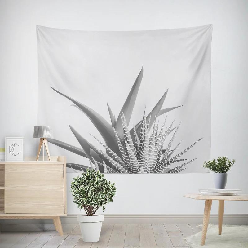 Aesthetic Bedroom Wall Modern Room Decoration Items Wall Hanging Art Large Fabric Tapestry Bohemian Retro Floral Leaves