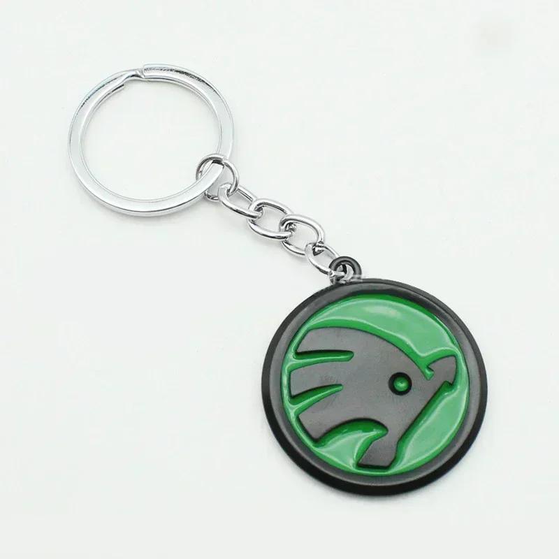 2025 New Metal Car Key Rings Chain Badge Keyrings Keychain for SKODA KAMIQ Fabia Rapid Octavia Kodiaq Karoq Laura Superb 2 VRS Y