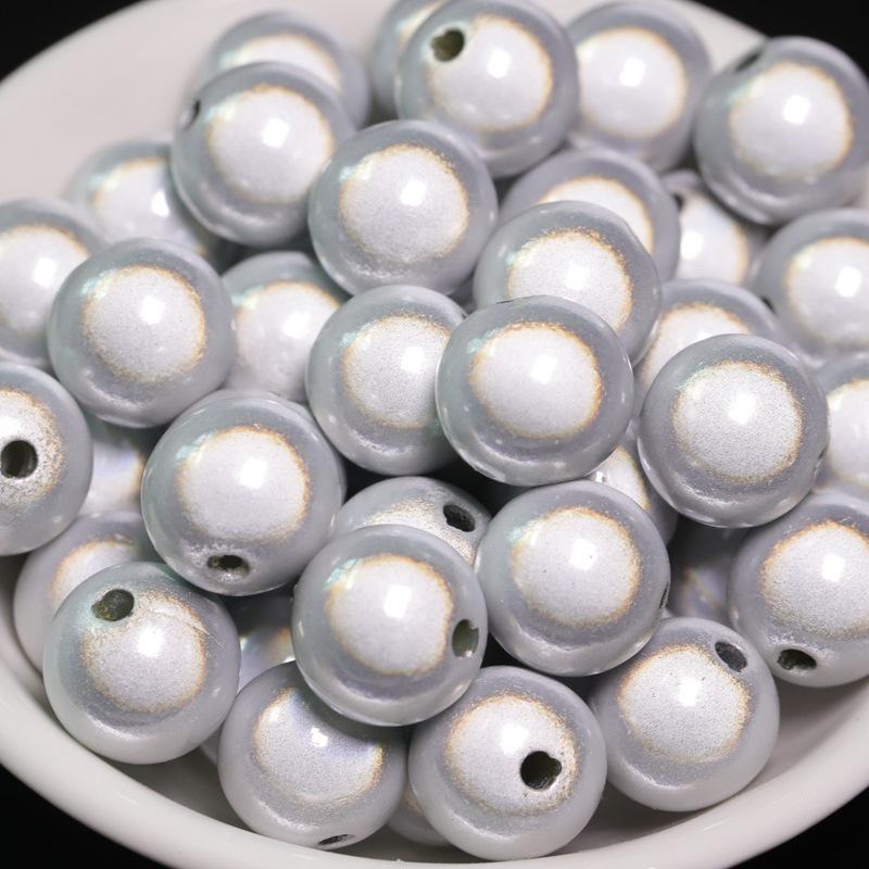 

Світловідбиваючі фентезійні акрилові круглі намистини для DIY проектів 8mm, 13g/bag, ~50 beads