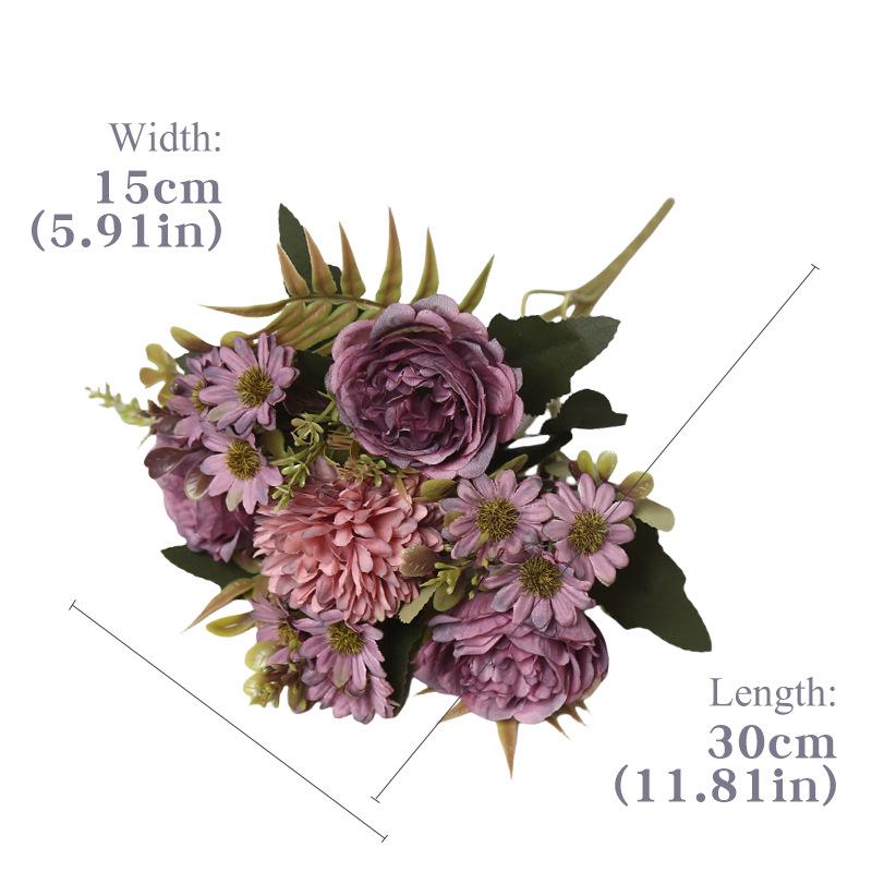 European Style Peony Artificial Flowers for Home, Wedding, and Photography Decoration