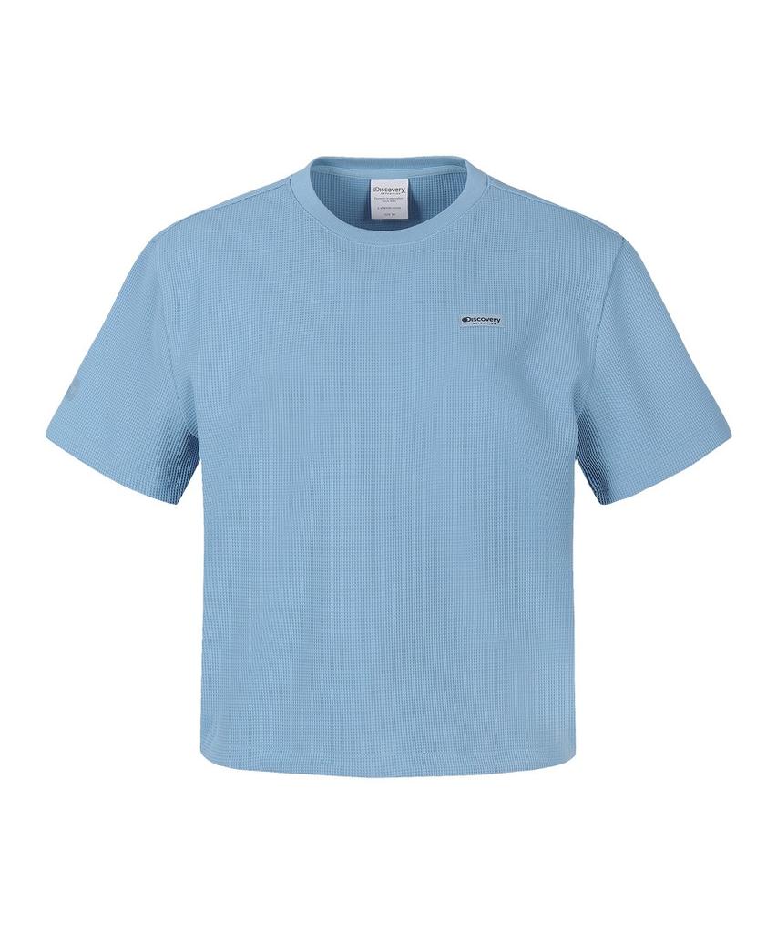 DISCOVERY EXPEDITION Women'S Waffle Training Short Sleeve T-Shirt (Blue)