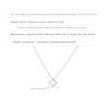 Single Diamond Square Geometric Necklace Women's Fashion Simple Temperament Exquisite Collarbone Chain