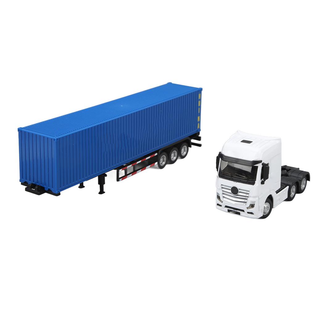 1:50 Scale Container Truck Stimulation Detachable Long Hauler Tractor Trailer for Indoor Blue