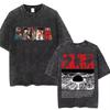 2026 Summer Fashion Trendy Tee Washed Retro Japanese Anime Akira Print Cotton Men Woment Tshirt Y2k Hip Hop Streetwear Tshirt