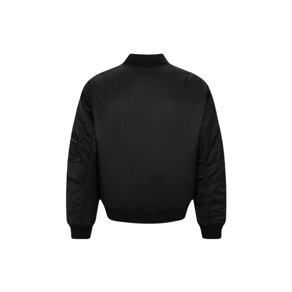 Calvin Klein SS23 Solid Color Zip-Up Reversible Padded Jacket Men Jackets Black J322759-BEH