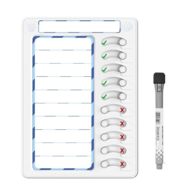 

Erasable To Do List Planning Board Chore Chart with Slides for Kids and Adults синий