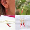 10/20/30pcs Chili Jewelry Alloy Pendant Red Chili Jewelry Bracelet Earrings Necklace DIY Craftsmanship Accessories