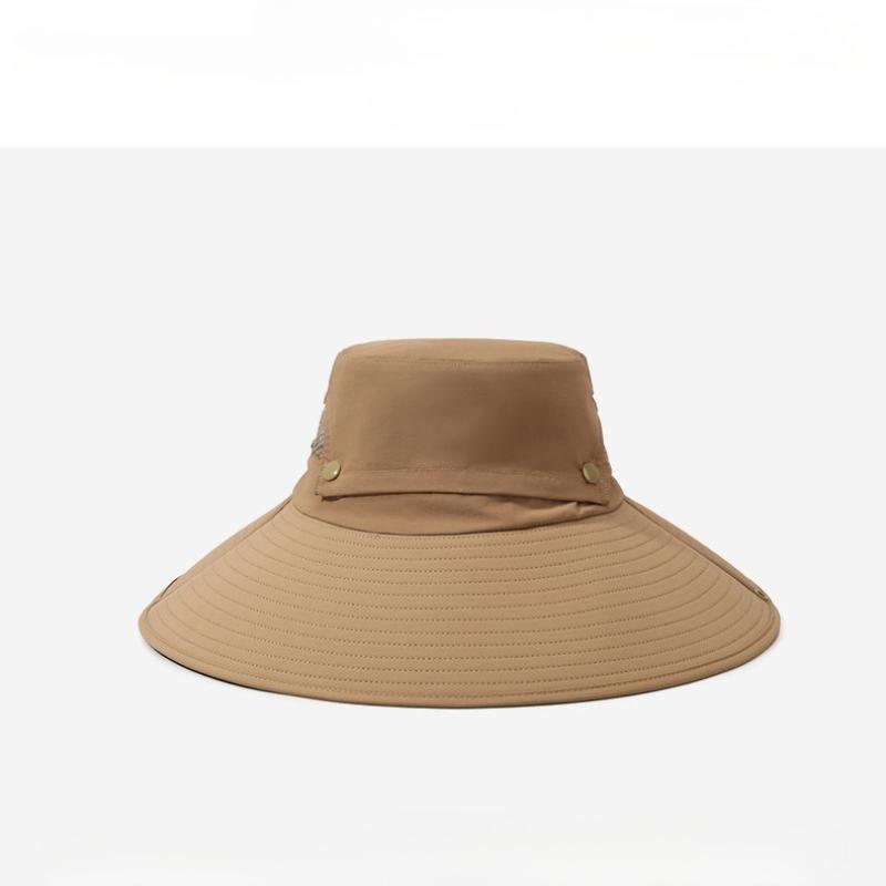 Breathable Men's Bucket Hat – Removable Top Wide Brim Sun Hat for Fishing Camping & Beach Travel
