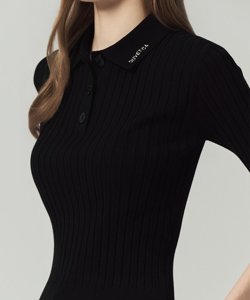 DUVETICA Ayace Half (Black) (Women'S Knit Pullover)