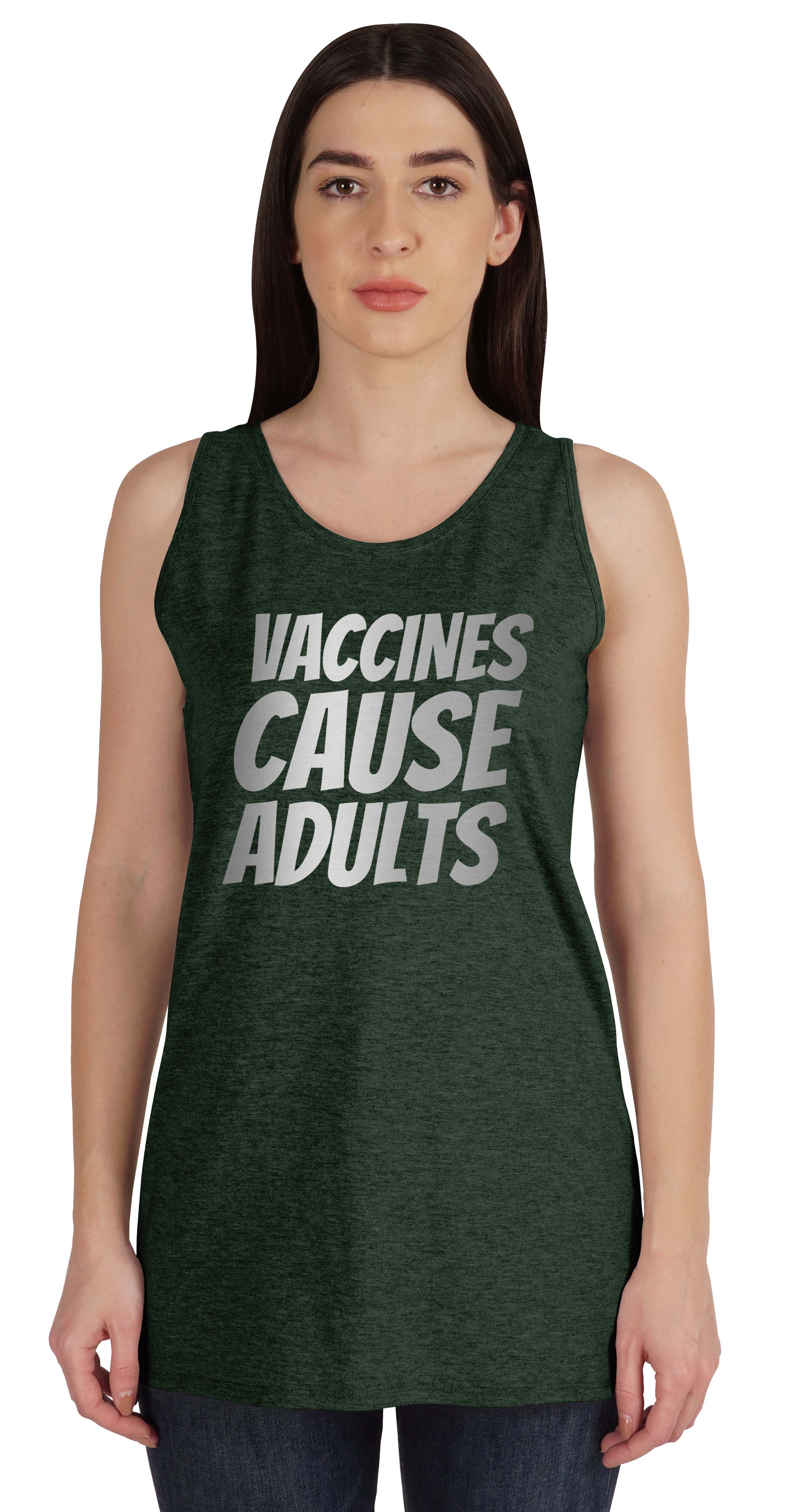

Inkmeso Вакцини викликають сорочку для дорослих Anti Vax Vaxxer covid Tank Top XXL зелений
