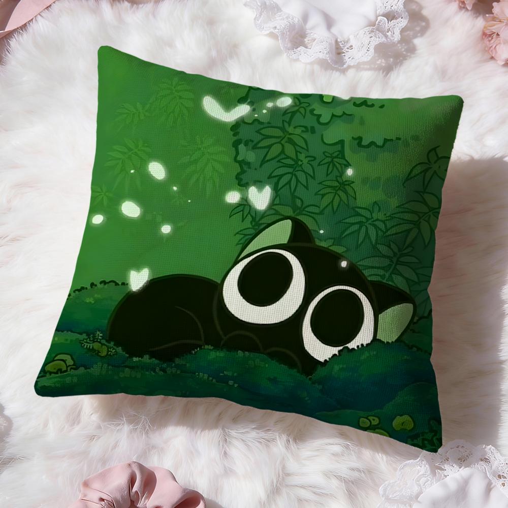 cute The Legend of Hei Cushion Cover Premium Comfort Reversible Pillow Cove -Two in One Design for Any Room & Car Interior