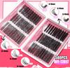 580 Clusters DIY Individual Eyelashes: D Curl, Natural Dense False Eyelash Set with Large Capacity.
