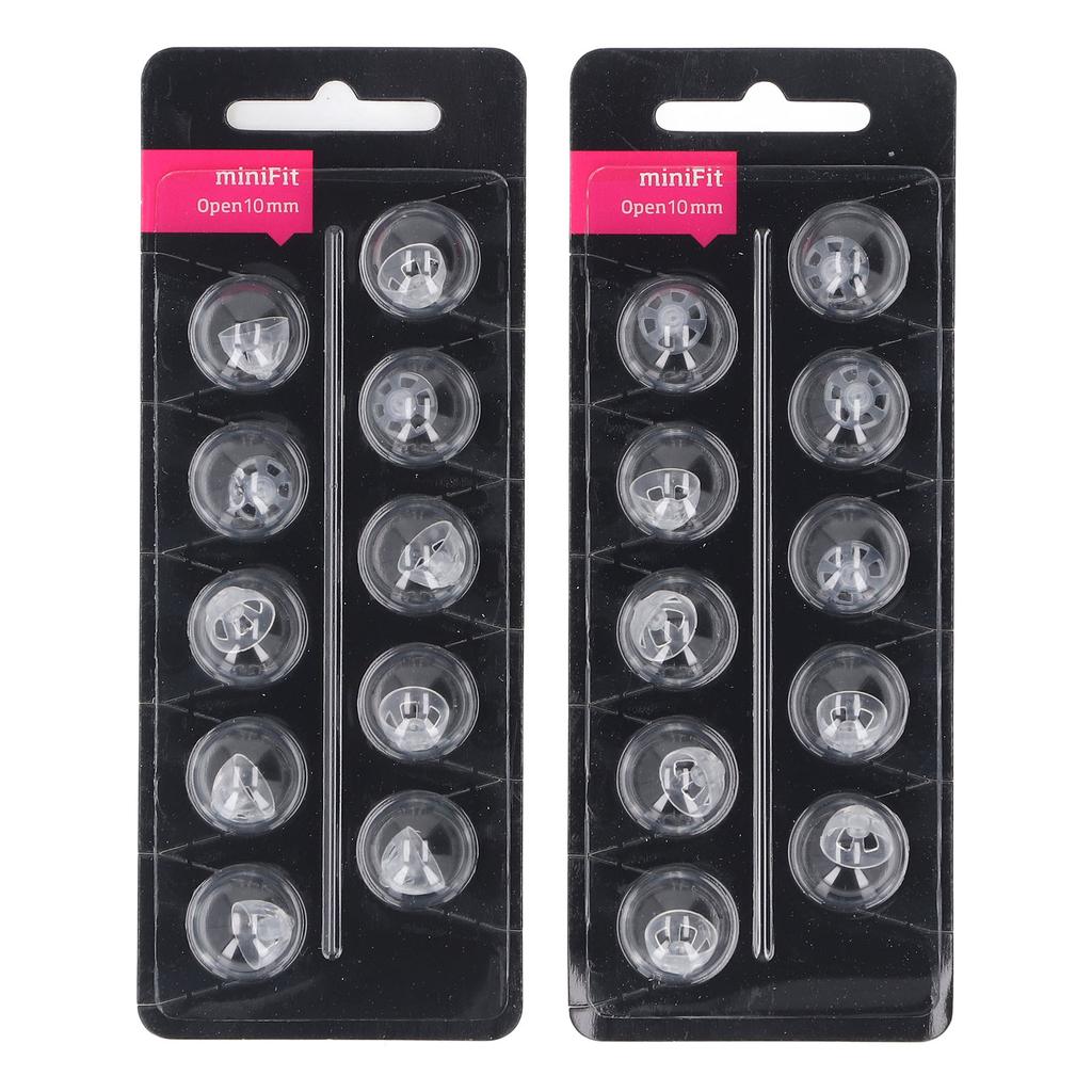 20pcs Hearing Instruments Dome Open Ear Tip Highly Transparent Single Layer Silicone Hearing