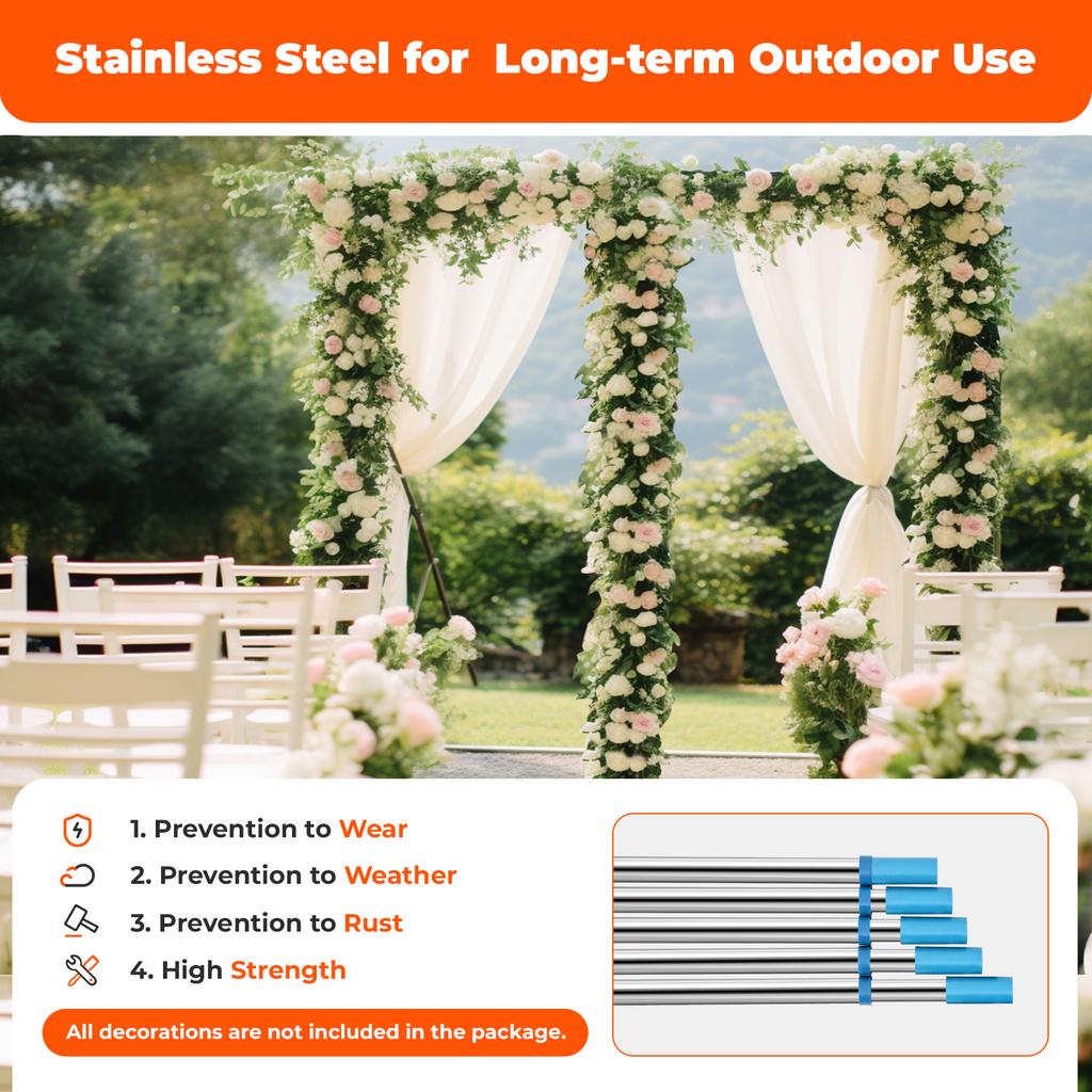 20ftx10ft Wedding Party Backdrop Stand Pipe Kit Curtain Frame Telescopic Square Arch Backdrop Stand