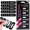 Nail Polish Protector for Fingers Providing Protection 100 Sheets Black Silicone