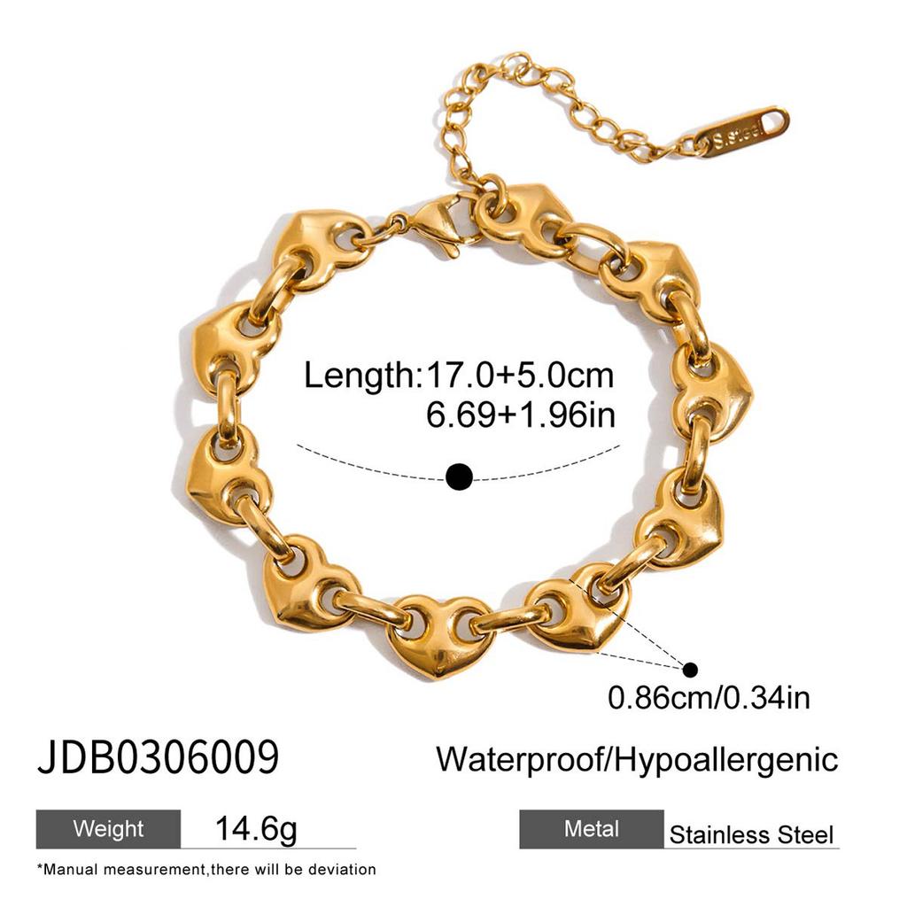 European and American love pig nose buckle titanium steel bracelet light luxury earrings stainless steel earrings