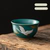 1 Pc Chinese Hand-painted Pine Crane Ceramic Tea Cup Pu'er Master Teacup Handmade Tea Bowl Household Travel Teaware Tea Set