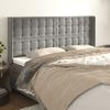 VidaXL Headboard with Ears Light Grey 203x16x118-128 Cm Velvet3120080