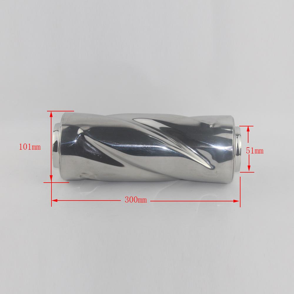 Universal modified Stainless steel exhaust pipe  Automobile Exhaust muffler Spiral exhaust pipe in the drum 51mm