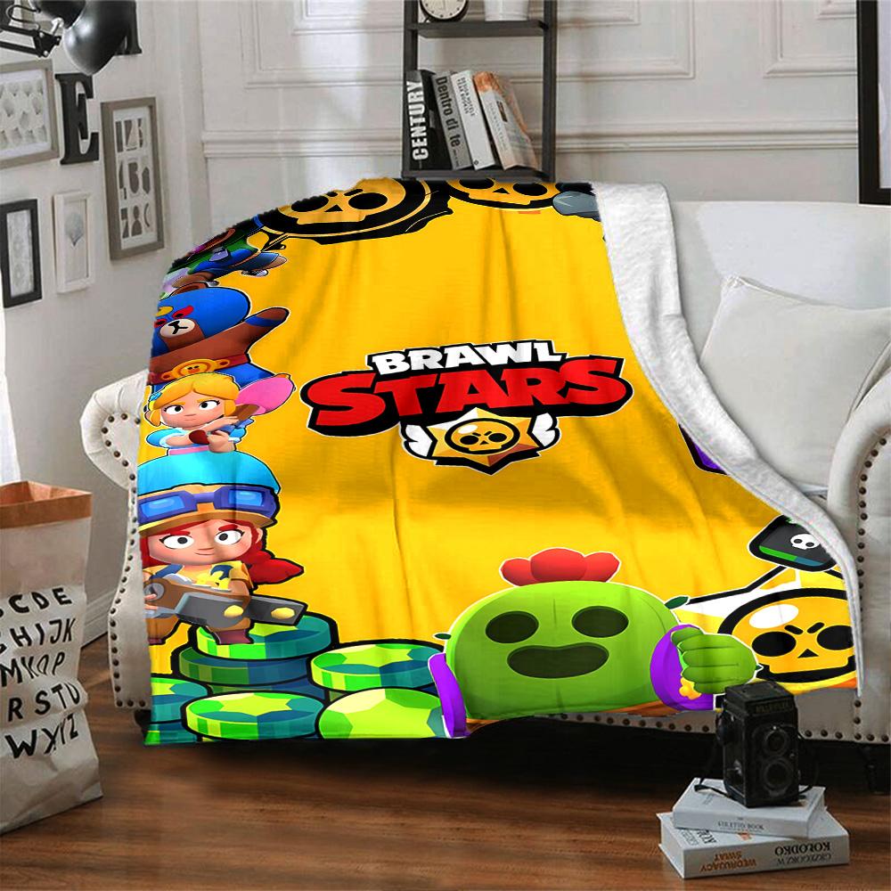 Brawl Stars Blanket Ultra-Soft Great for Office Livingroom Office Chair All-Season Use Warmthful Decor Gifts For Family Or Friends
