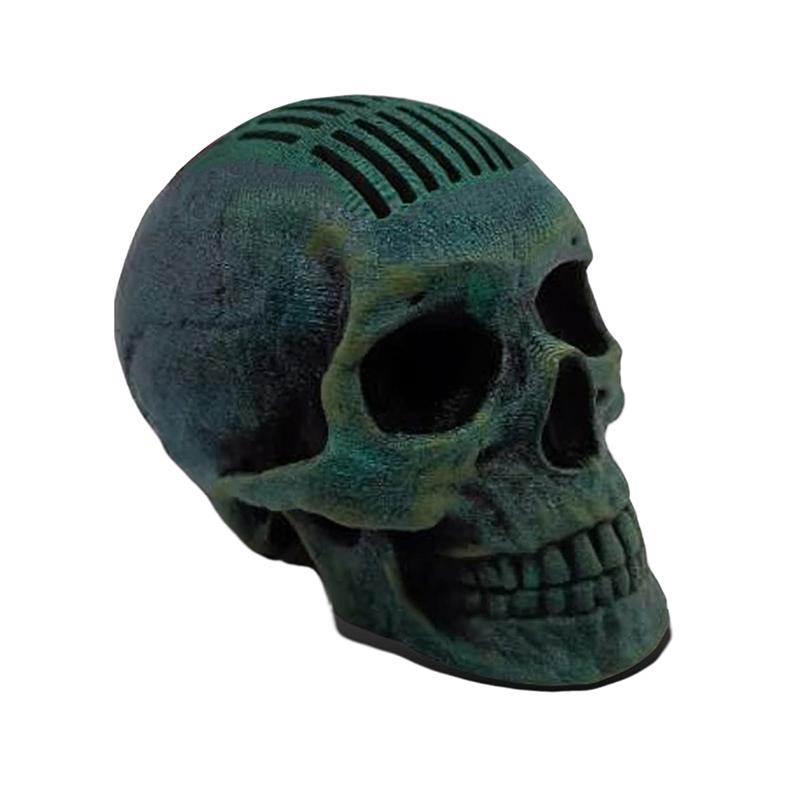 

Держатель для медиатора в виде черепа, готический реалистичный держатель для хранения медиатора в виде черепа, держатель для дисплея, пластиковый для хранения 21 медиатора зелёный