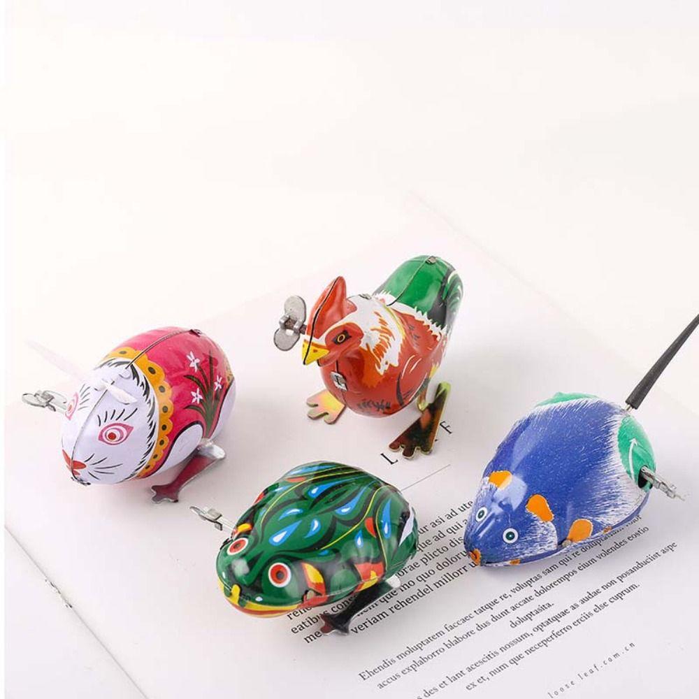 Collection Gift Games Accessories Interative Toy Wind Up Frog Clockwork Toy Iron Clockwork Frog