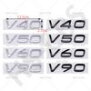 Gloosy V40 V50 V60 V90 Emblem Trunk Label Car Stickers For Volvo Accessories Rear Trunk Logo Displacement Decal Car Styling