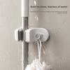 Mop clip, toilet bathroom wall hanging no punching broom fixing rack, mop storage rack