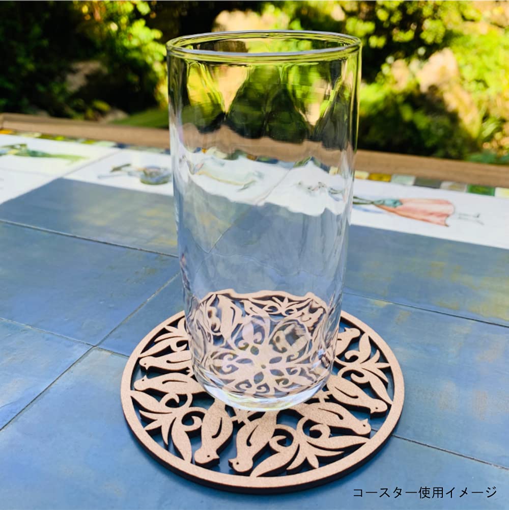 SIKTEN Scandinavian Set of 5 Lithuanian Wooden Coasters Stylish Coasters Perfect for Decorating or As a Base for Each Coaster Measures Approximately