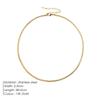 eManco Titanium Steel Round Chain Necklace - Simple European/American Style for Women and Couples, Long Snake Bone Chain, Clavicle Design.