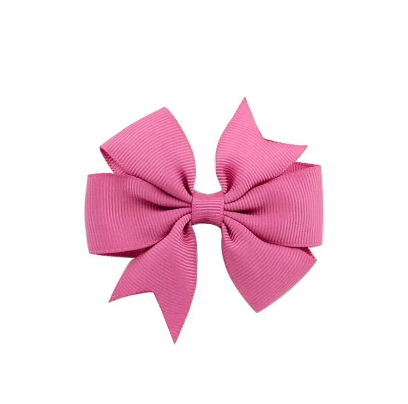 2/4/10 piezas 3'' Lazos de Cinta Sólida Pinzas para el Cabello para Bebés Niñas Lazos Hechos a Mano Pasadores Pasadores Accesorios para el Cabello para Niños