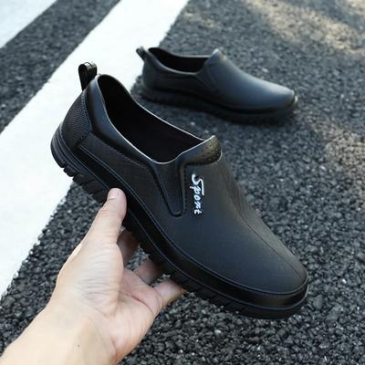 Fashion Rain Shoes Men's Low-Top Short Rain Boots Waterproof Shoes Non-slip Light Rubber  Slip On Men Galoshes Trend Fishing