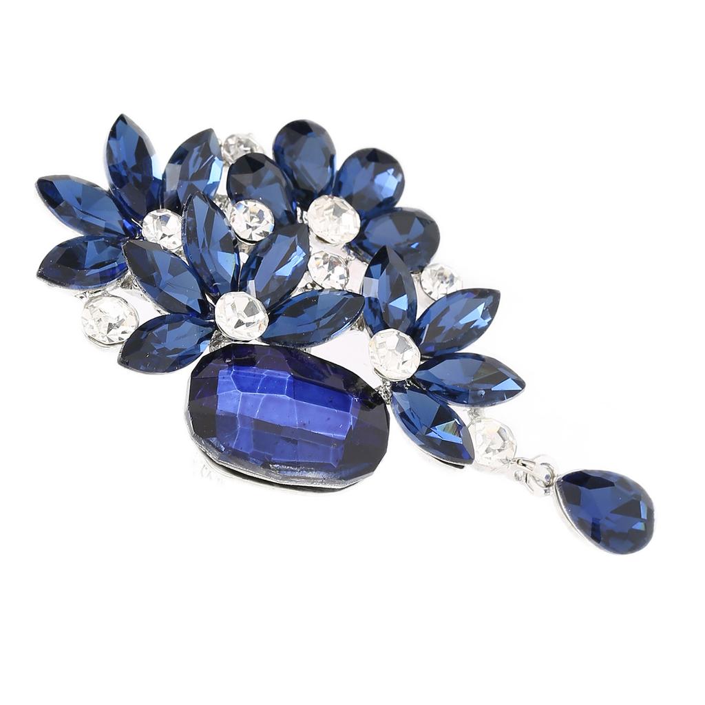 Faux Crystal Flower Brooches Alloy Elegant Brooch Pin Accessories Clothes Decoration for Women