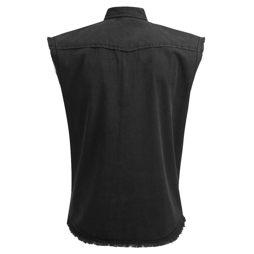 Spiral Direct Unisex Adult Plain Stone Wash Sleeveless Shirt