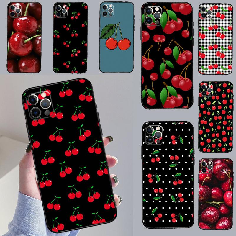 Food Fruit Red Cherry For Huawei Nova 12s 7i 8i 11i 12i Y73 Y70 Y90 Y60 Y72 Y61 Y91 9 10 SE P30 Pro P40 Lite Case