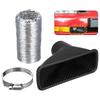 1pcs Universal Car Front Bumper Admission Air Turbo Air Intake Pipe Kit ABS Turbine Inlet Kit Pipe Air Funnel Carbon Fiber Look