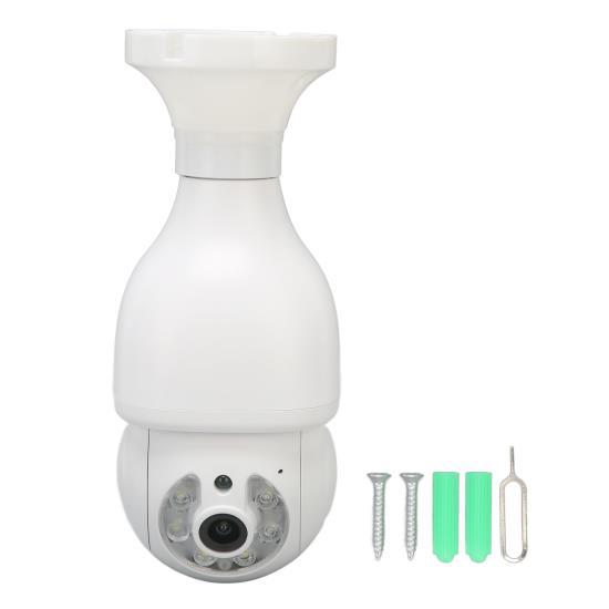 

Камера відеоспостереження Wi-Fi 1080P Виявлення руху E27 Панорамна камера спостереження 100‑240 В, двостороння розмова