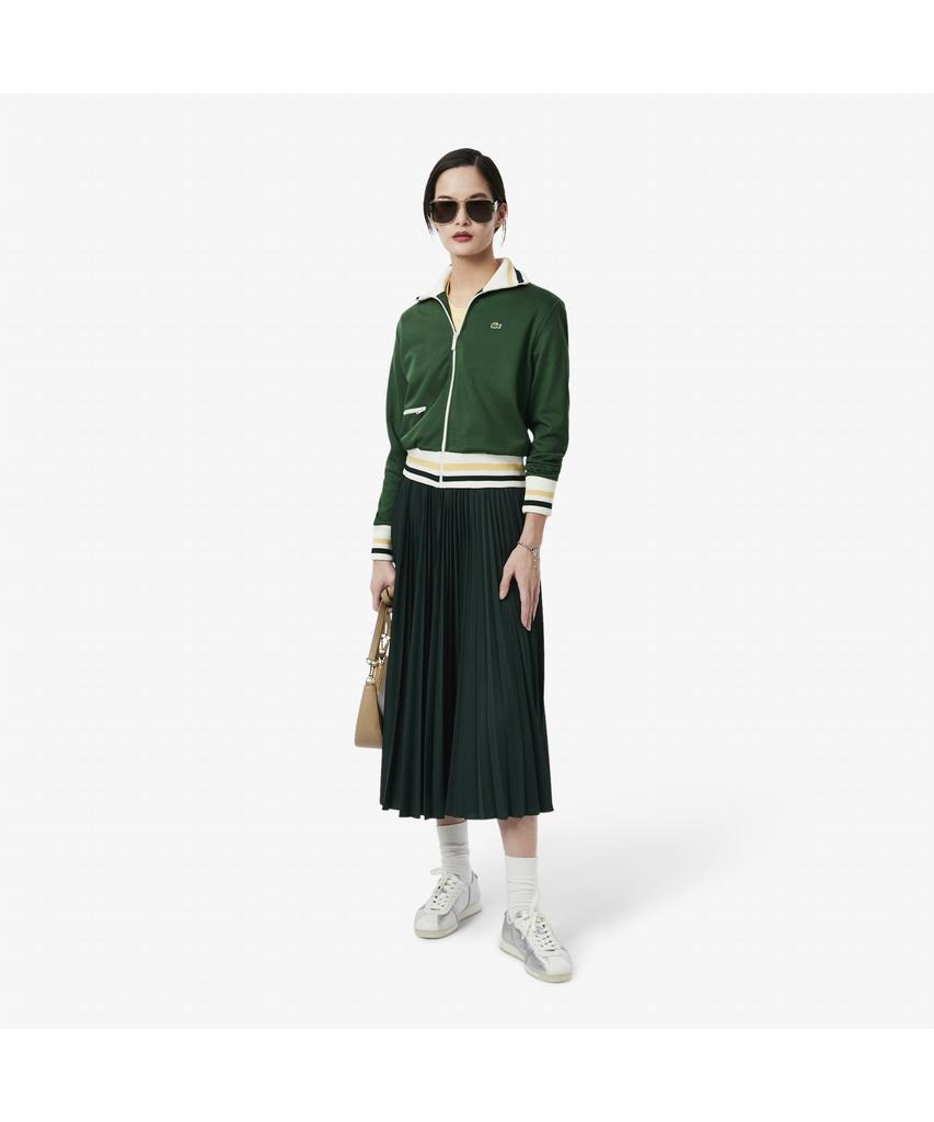 Lacoste Women'S Long Pleated Poly Long Skirt Jf1402-55N Yzp