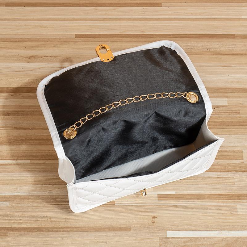 Women's Bag New Winter Rhombus Embroidered Shoulder Bag Lock Crossbody Casual Small Square Bag