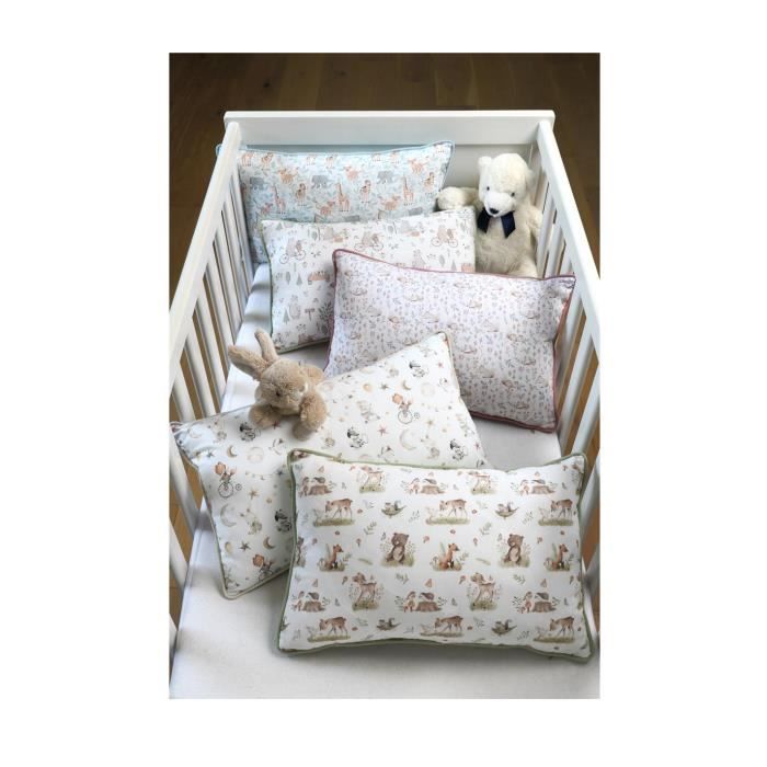 Coussin - Animaux du cirque - 30 x 45 cm - 100% Coton - Oeko-Tex® - Entretien facile