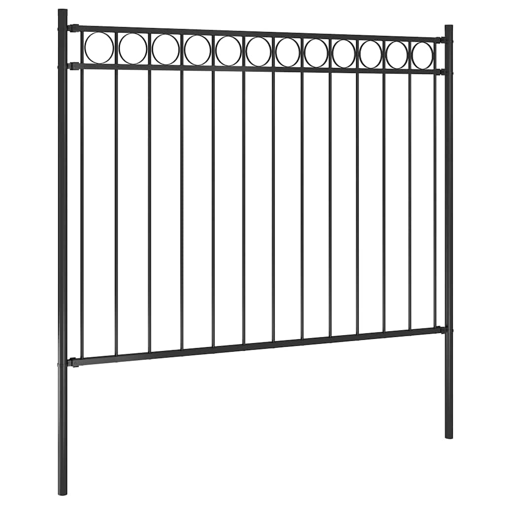 Garden Fence ASSEN Steel 1.7 X 1 M Black