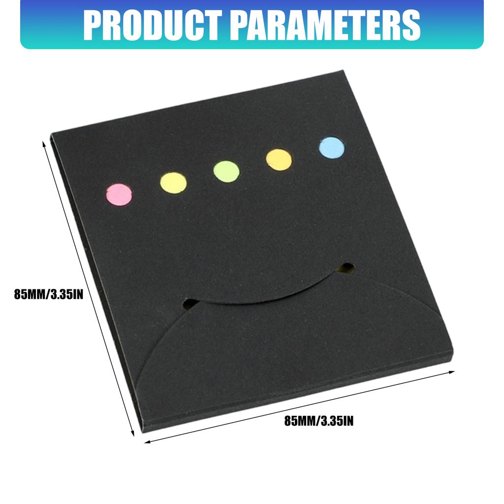 Fluorescent Color Note Paper Repositionable Adhesive Note Memo Sheets 25 Sheets Per Color For Journaling Note Taking
