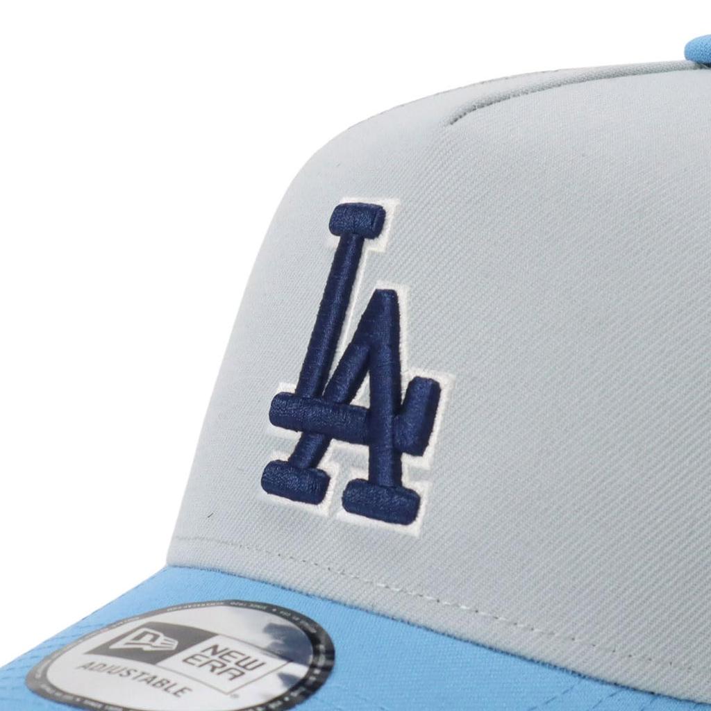 New Era 9Forty Trucker CS Color Snow Gray Radiant Blue MLB Los Angeles Dodgers Mesh Cap MLB ONSPOTZ Exclusive LA Snow Free Shipping A-Frame 2-Tone