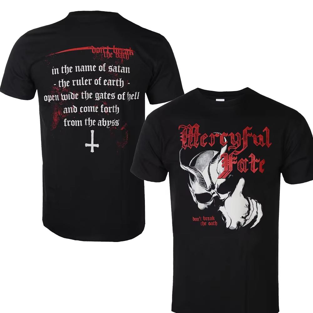 2025 Mercyful Fate Grafik Baumwollhemd Unisex Männer Frauen Sommer Kurzarm Mode Marke Luxus Lässig Vintage Retro Tägliches T-Shirt