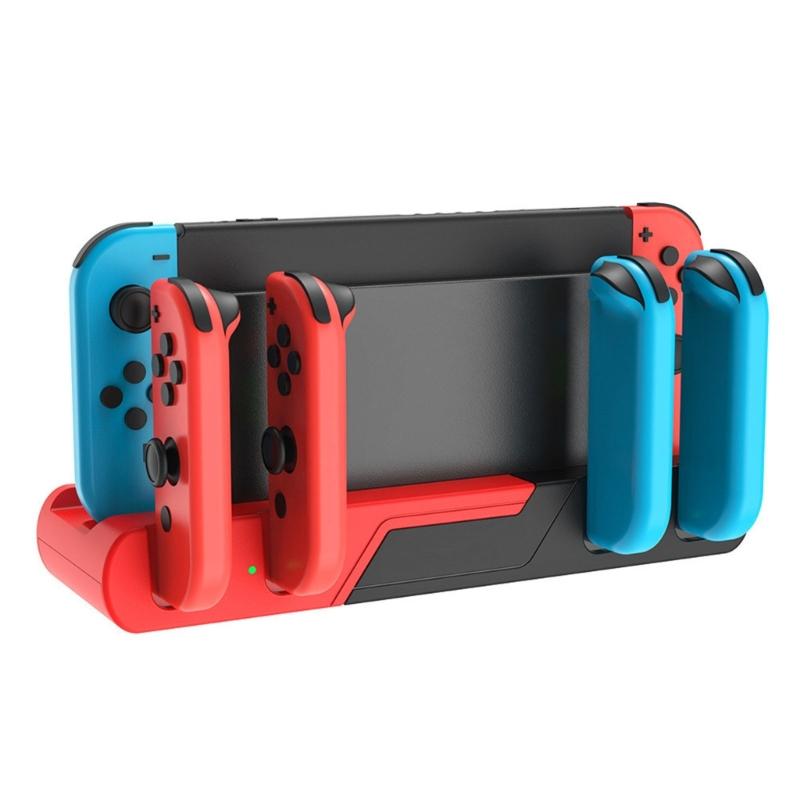 Multiple Angles Gamepad Charger Stand with Overheating Protections Compact Charging Stations Easy Carrying for Switches