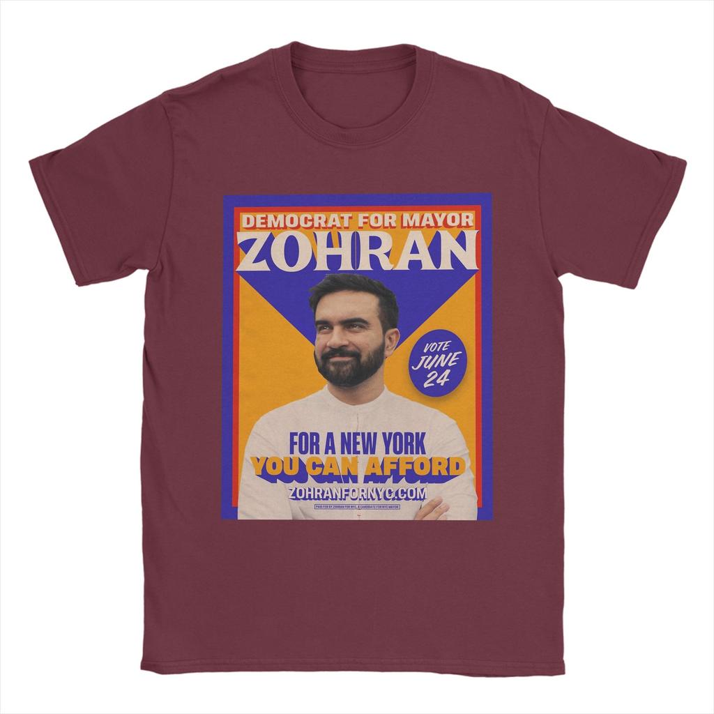 Mens Womens Zohran for New York City Shirt Pure Cotton Print Tee Shirts  Clothing Outfits
