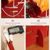 Three-Dimensional Double Happiness Wedding Floral Art Decoration Set for Rooms and Tables