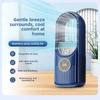 Portable Mini Air Conditioner USB Air Cooler Bladeless Electric Fan 6-speed Silent Timed Air Conditioner Cooling Fan