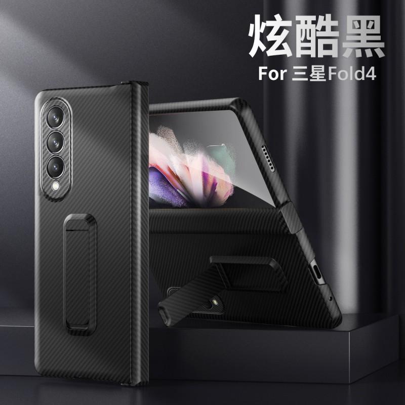 Foldable Phone Case Galaxy Z Fold4 With Kickstand Full Coverage PC Shell Shockproof Anti-Scratch Protective Cover In
