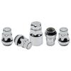 4Pcs*1.5 Locking Wheel Nuts Tapered Key For FORD S-MAX For Mondeo Silver Anti-theft Tire Locks  Screwed Wheel Locks